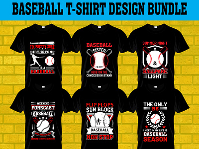 Baseball T-shirt Design Bundle 1