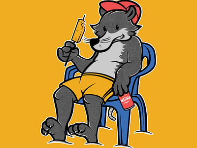 Água, Coca Latão! AMDA Tour adobeillustrator beach characterdesign design graphic design illustration illustrator mascot merch merchband possum possummascot vector