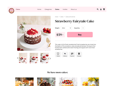 Home Bakery Product Page Concept bakery culinary ecommerce online business online shop product promo site shop ui user experience user interface ux web design