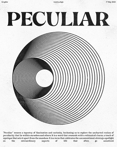 PECULIAR - Poster Concept Design banner creative design graphic design minimal poster