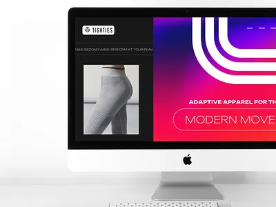 Tighties - Adaptive Apparel Branding activewear brand brand design branding design dynamic ecommerce gradient modern movement