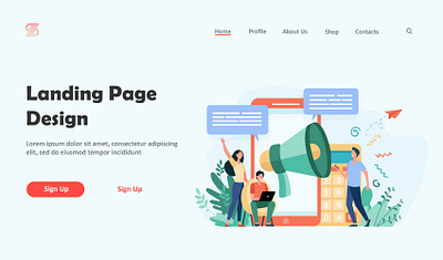 Landing Page Design design illustration vector