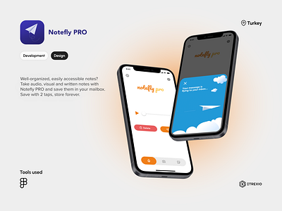 Notefly PRO - easy notetaking app audionotes design notefly pro notes ui ux