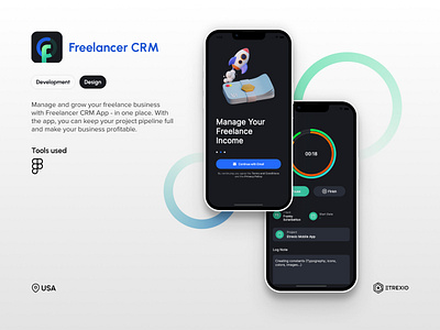 Freelancer CRM app crm design etrexio freelancer ui ux