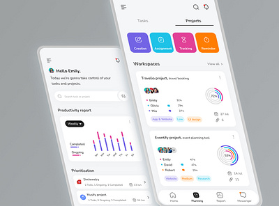 TaskGenius, Task and Project Management Mobile App app clickup dashboard design jira mobile app prioritize product productivity project project management task task project management task management tracker trello ui ux uxui website