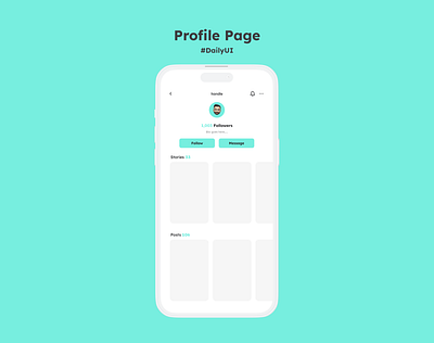Profile Page UI/UX app design ui ux