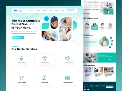 Dental Clinic - Landing Page branding dental clinic design landing page medical website product design ui ux webisite website design