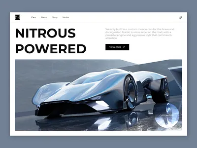 Custom Cars Website car cars design landing page ui ux web website