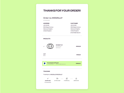 E-Mail receipt customer mail dailyui design email graphic design receipt