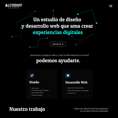 ALCHEMY STUDIO agency branding digital agency landing page logo ux web web design