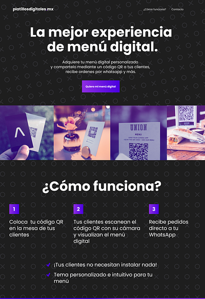 PLATILLOSDIGITALES.MX branding food landing page ui web web page