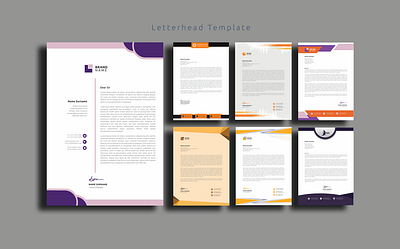 Letterhead Teplate adobe branding cover design graphic head illustration illustrator letter letterhead photoshop