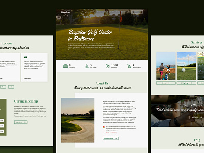 Bayview Golf Center - Landing Page agency design design agency golf health healthcare landing page main page minimal trends typo typography ui ui design ux visual web web design web site website