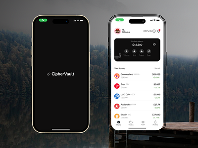 CipherVault-Crypto Mobile App blockchain crypto ui ux web3