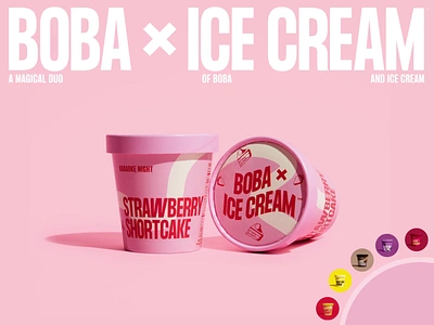 Boba Ice Cream Website grid synchronized ui ux video web website