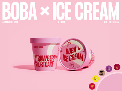 Boba Ice Cream Website grid synchronized ui ux video web website
