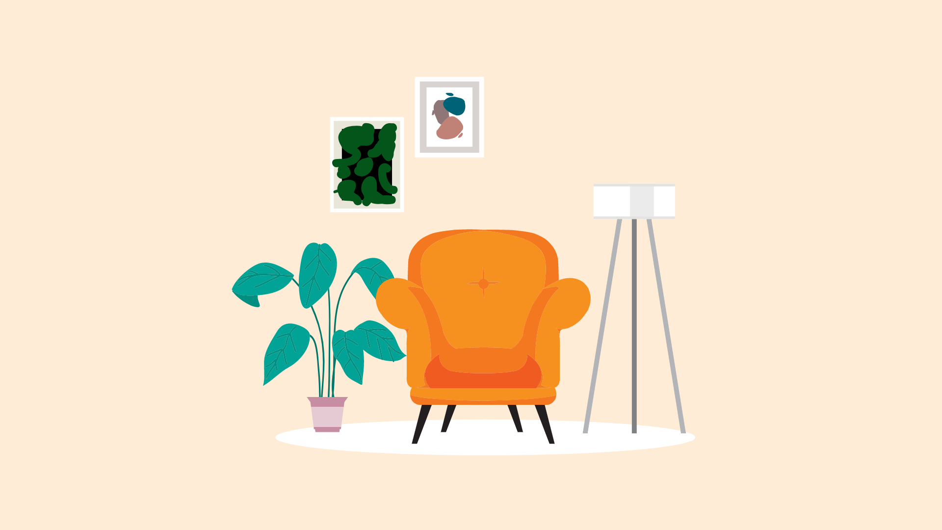 Living Room Animation animation home home illustration house house illustration interior interior design living room lottie room