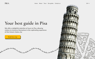 Travel Landing Page Animation UI - PISA animation casestudy landing landing page travel ui web design