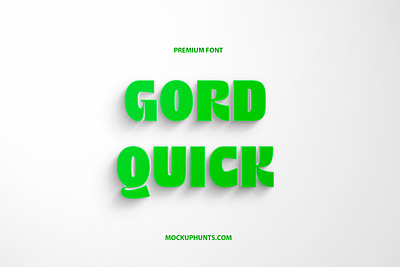 Free Gord Quick Display Font font free font gord gord font