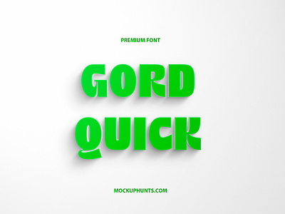 Free Gord Quick Display Font font free font gord gord font