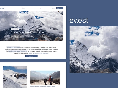 🏔️ Explore Everest Expeditions agency website branding company website creative creative agency design graphic design landing page redesign tourism travel travel agency travel web ui uidesign uxdesign web web design website website design