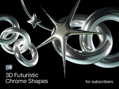 3D Futuristic Chrome Shapes 3d background chrome collage download futuristic metallic pixelbuddha png shapes silver textures transparent wallpaper y2k
