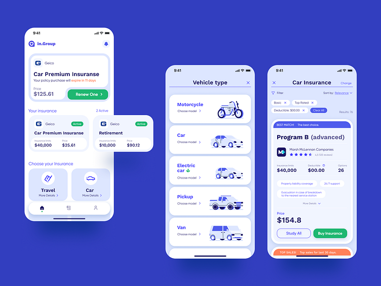 Insure Choice | Mobile UX by Cadabra Studio on Dribbble