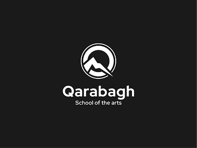 Qarabagh arts brand design graphic design identity logo logotype school vector