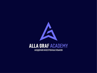 Alla Graf Academy academy brand branding design english graphic design identity languages logo logotype vector