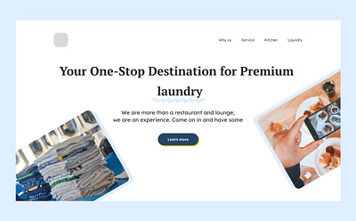 Laundry and Food Ordering Website herosection laundry