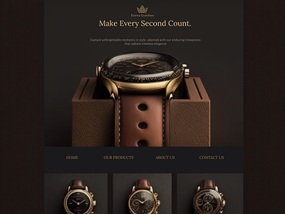 Dark-themed Website Design for Luxury Watch Brand brand identity branding design graphic design luxury ui ux website website design