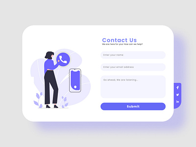 Contact Us #dailyui #028 app call connection contact contact us dailyui design email facebook gmail graphic design illustration mail message phone twitter ui ux