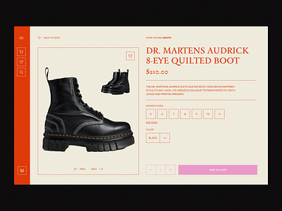 Dr.Martens - E-commerce product page UX/UI branding design ui ux