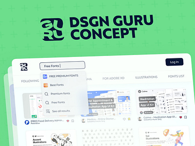 DSGN GURU Concept branding design desktop mobile ui ux