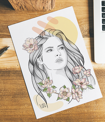 Flower Boho Portrait 🌷 boho design flowers illustration portrait