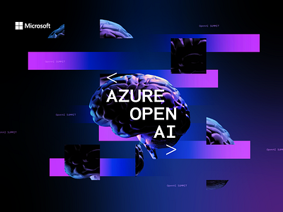 Azure Open Ai ai azure brain branding design digital art illustrator logo microsoft vector