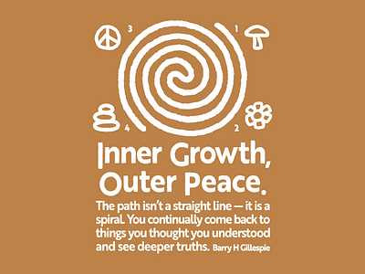 Inner Growth, Outer Peace ✺ Tee Design branding graphic design illustration typography vector