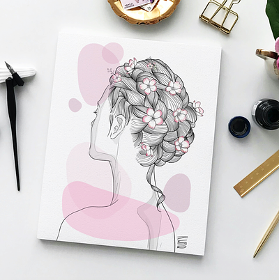 Flower Boho Portrait 🌸 design flower illustration portrait