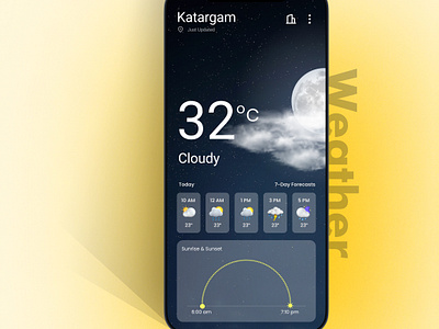 Weather UI 100dayuichallenge branding clouds dailyui day37 degree design figma graphic design illustration logo moon night star ui vector weather