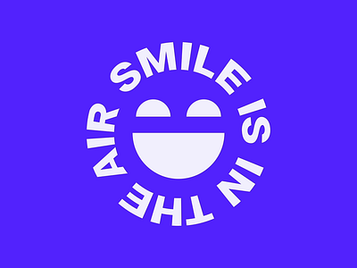 Smile is in the Air animation branding circle clean contrast dentist flat fresh geometric graphic design happy logo microphone modern motion podcast smile stickers typographic