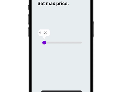 Animated price slider animation app design explore ui