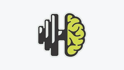 Fit 4 Victory brain emblem fitness green illustration logo