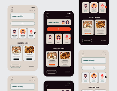 Homepage of catering app design graphic design illustration ui user experience ux uxd vector