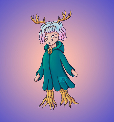 Forest spirit art character design digital art gamedev illustration photoshop