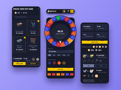 Rust - Casino App app bet betting casino casino design dashboard design gambling game game interface games interface mobile online online casino rust rust casino ui ux website