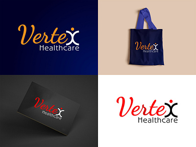 VERTEX HEALTHCARE AND MEDICAL LOGO DESIGN 3d branding clinic logo custom logo dental logo dribble fiverr graphic design health care logo health logo healthcare logo hospital logo logo medical logo nursing logo pharmacy logo ui