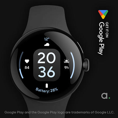 Concentric 1: Wear OS face amoledwatchfaces android wear app design galaxywatch googleplay pixelwatch watchface wearos wearoswatchface