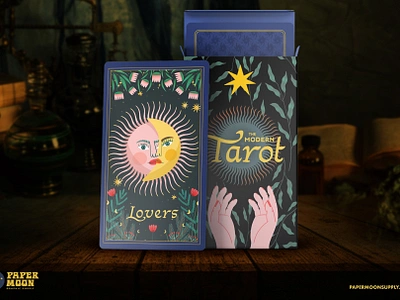 Tarot deck package using PM Tarot Manuscript & Grotesque branding design fonts graphic design illustration logo package design packaging retro tarot type design typography vector vintage