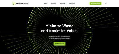 Michaels Energy website redesign branding copywriting ui ux web design