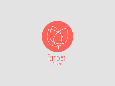 Farben Flowers Logo branding logo